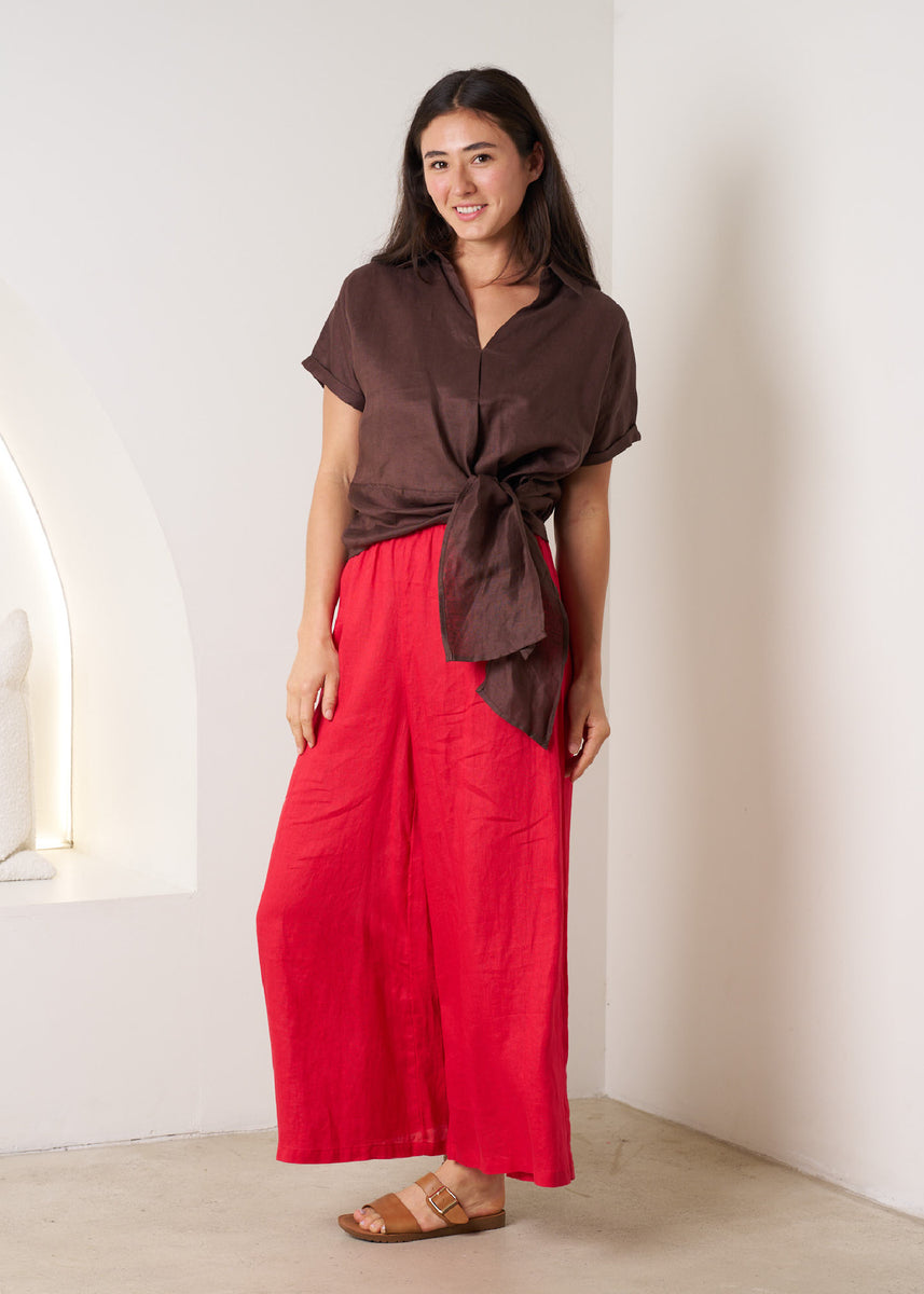 CLEO SHIRT - CHOCOLATE