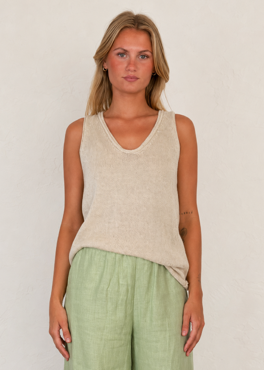SCOOP SPRING TANK - NATURAL