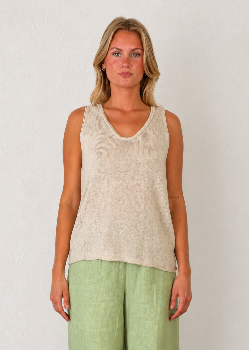 SCOOP SPRING TANK - NATURAL