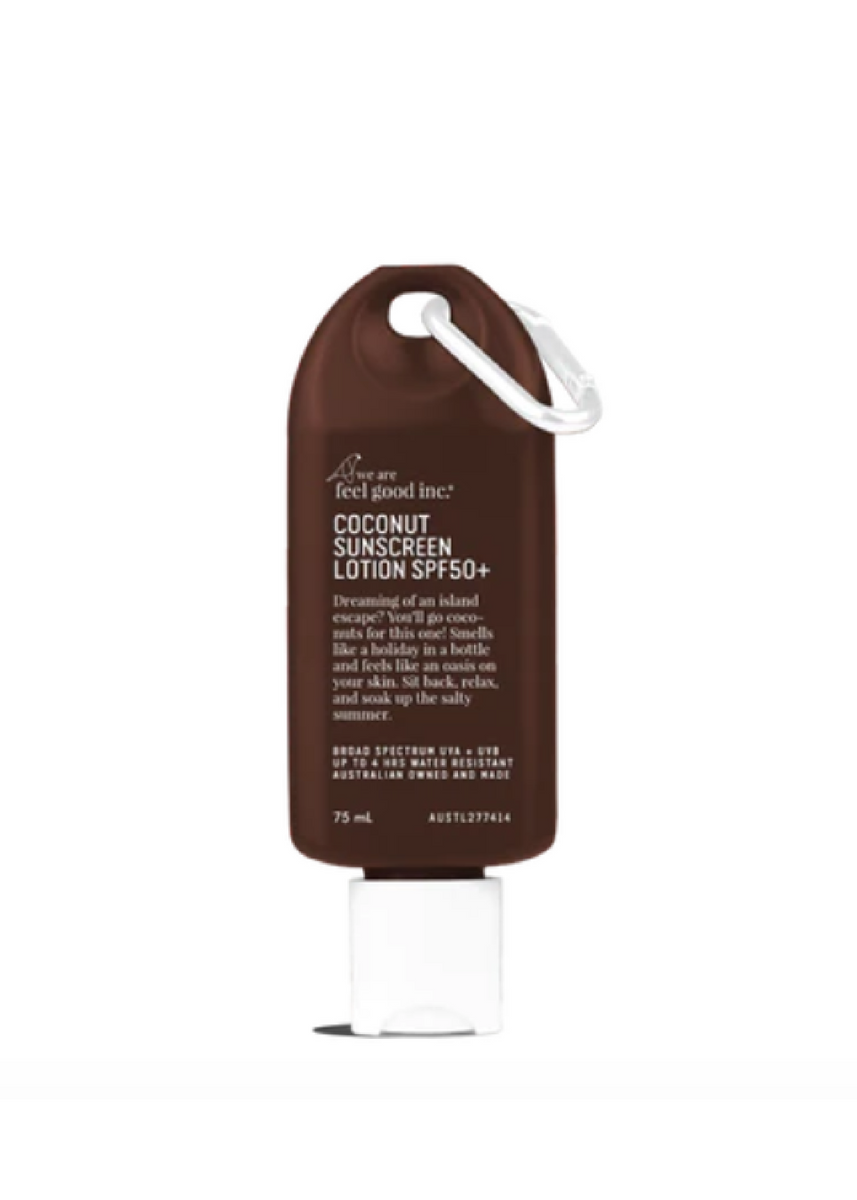 COCONUT SUNSCREEN SPF 50+ 75ml WITH CARABINER CLIP