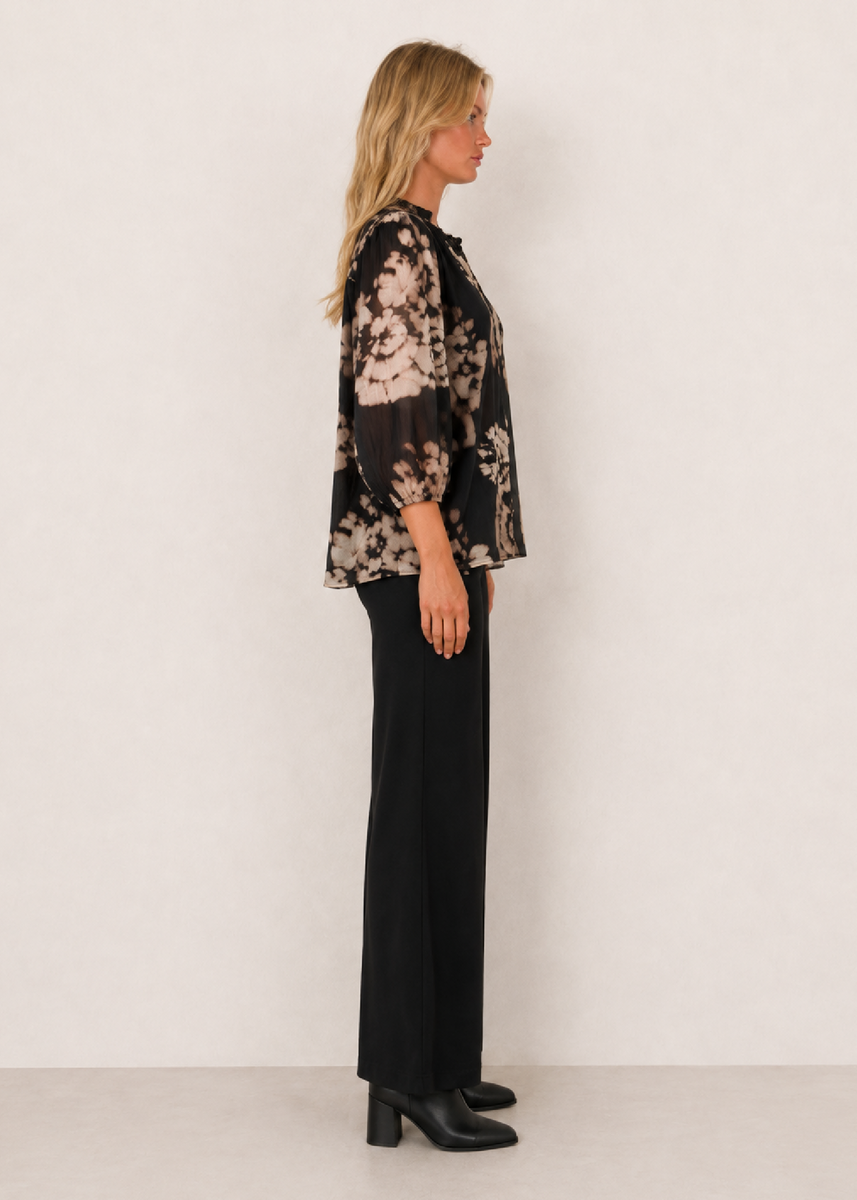 CALLUM TOP - BLACK & BEIGE