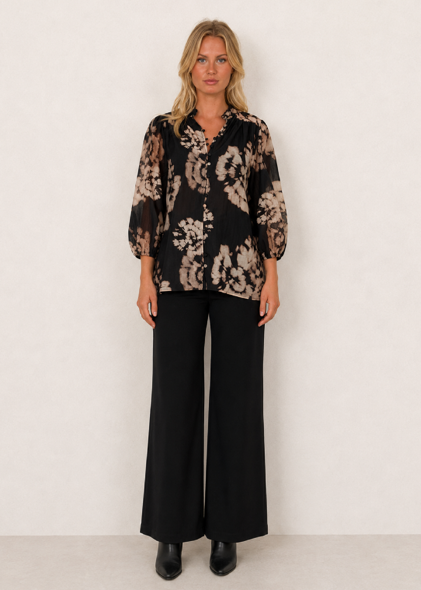 CALLUM TOP - BLACK & BEIGE