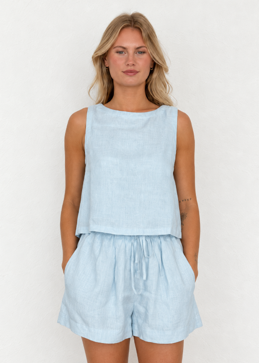 MONA SHORTS - BABY BLUE