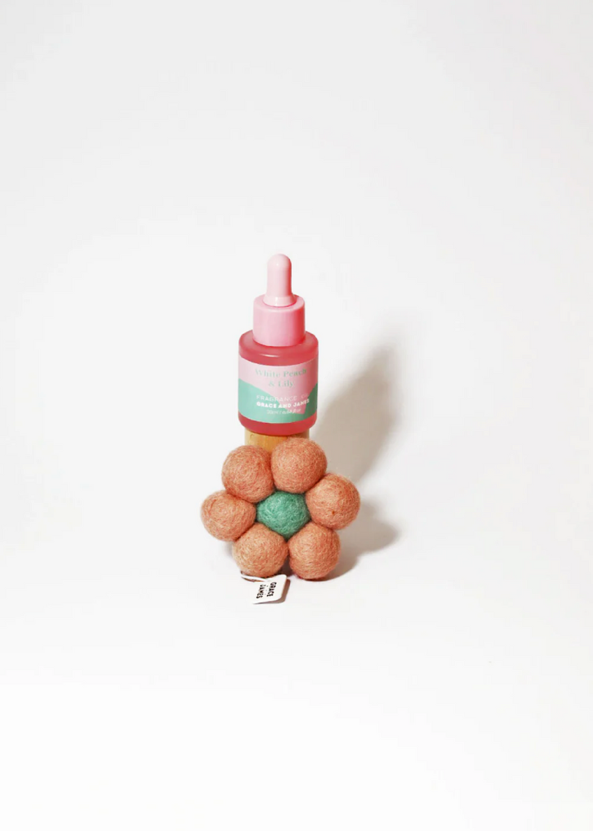 WHITE PEACH & LILY - FELT AIR FRESHENER