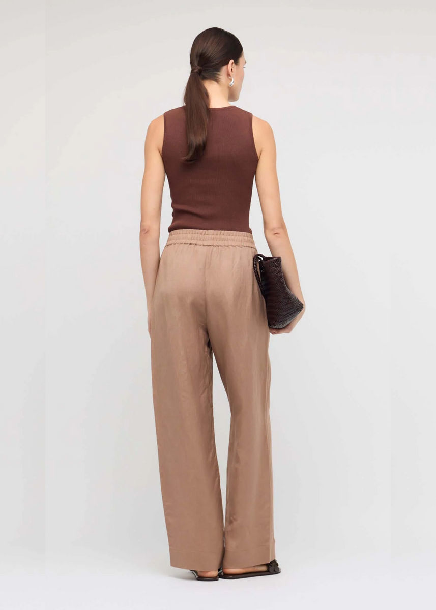 ARDEN CUTOUT KNIT TOP - CHOCLATE