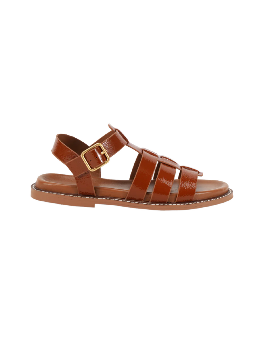 HEIDI LEATHER SANDALS - TAN