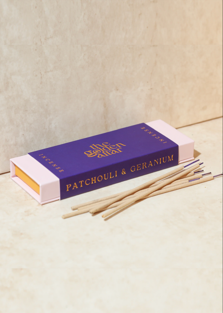 INCENSE STICKS - PATCHOULI & GERANIUM