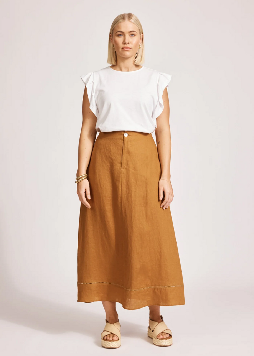 MIRAMAR MAXI SKIRT - CARAMEL