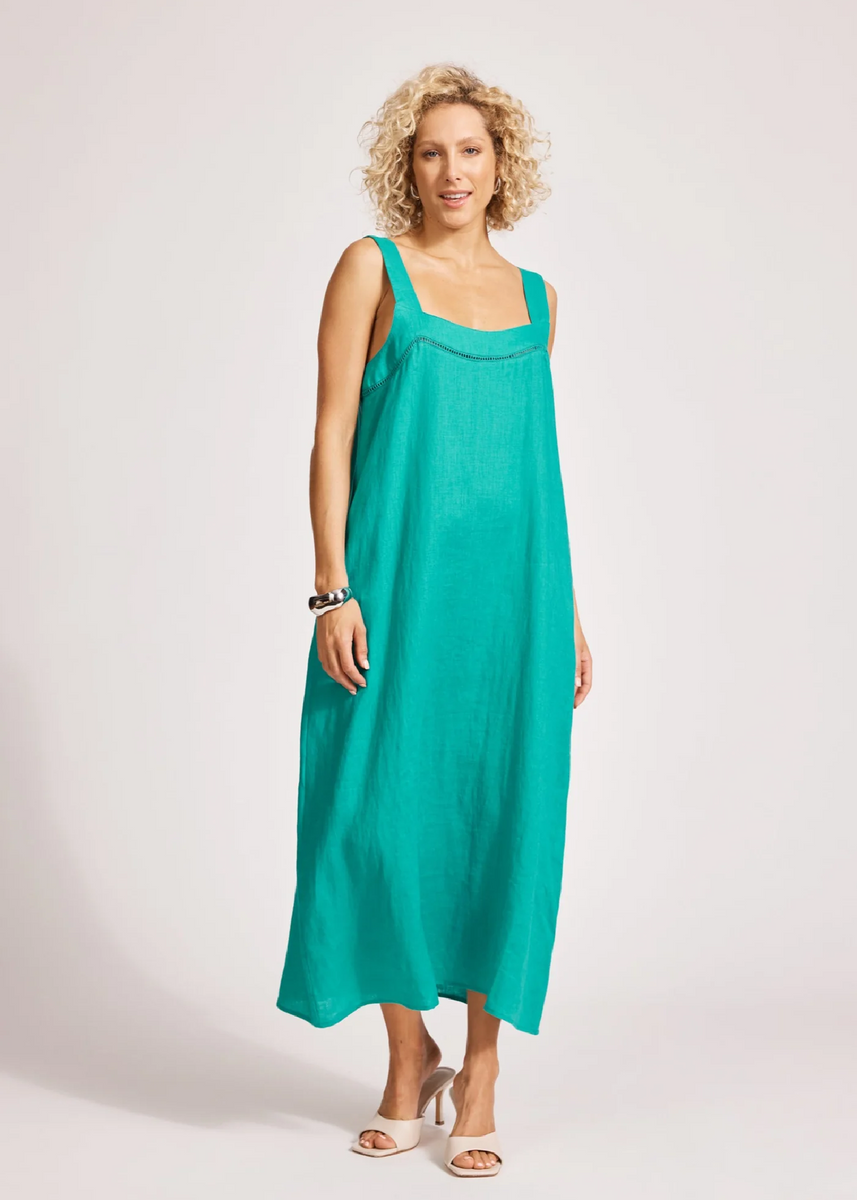 MIRAMAR TANK MAXI DRESS - LAGOON
