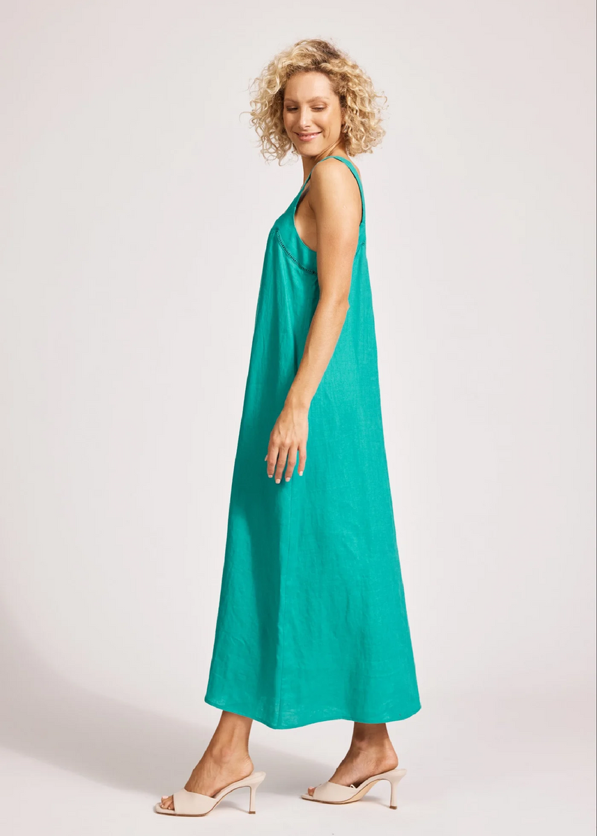 MIRAMAR TANK MAXI DRESS - LAGOON