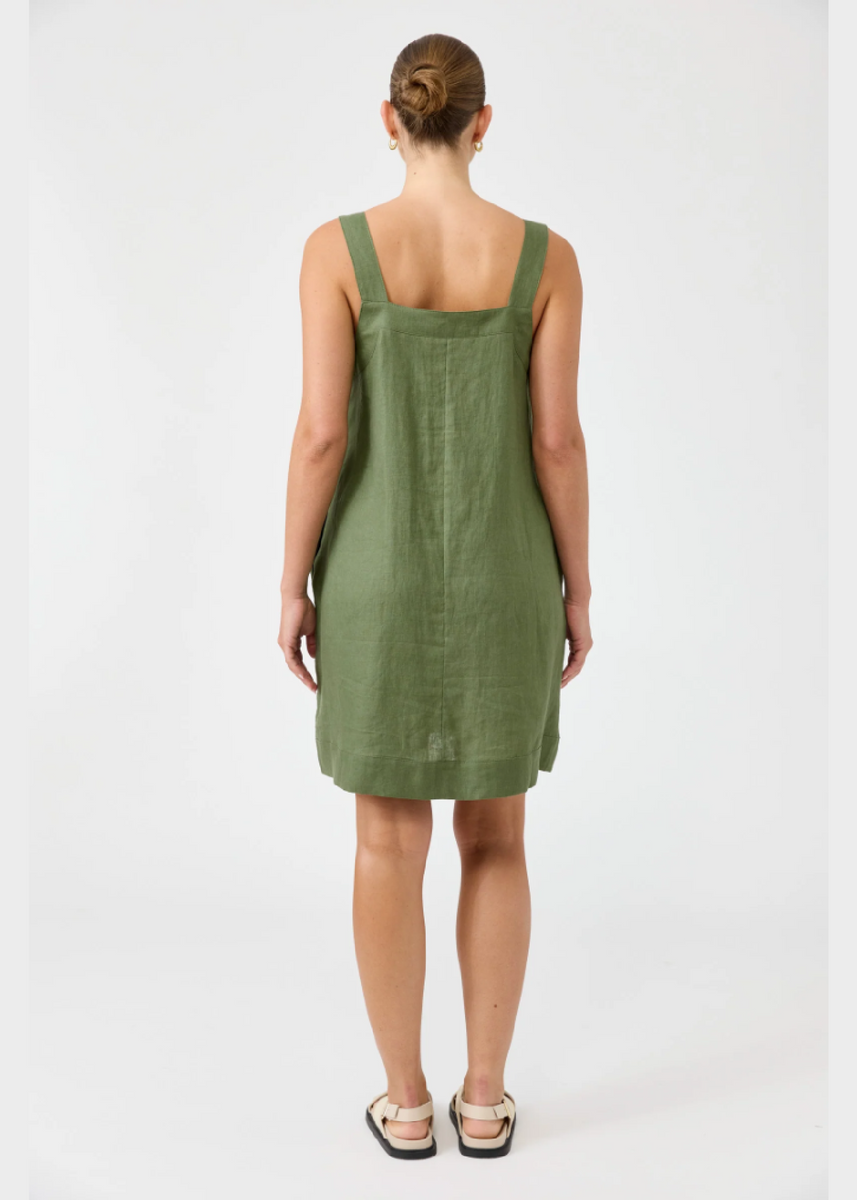 STUDIO SHORT TANK DRESS - OLIVE