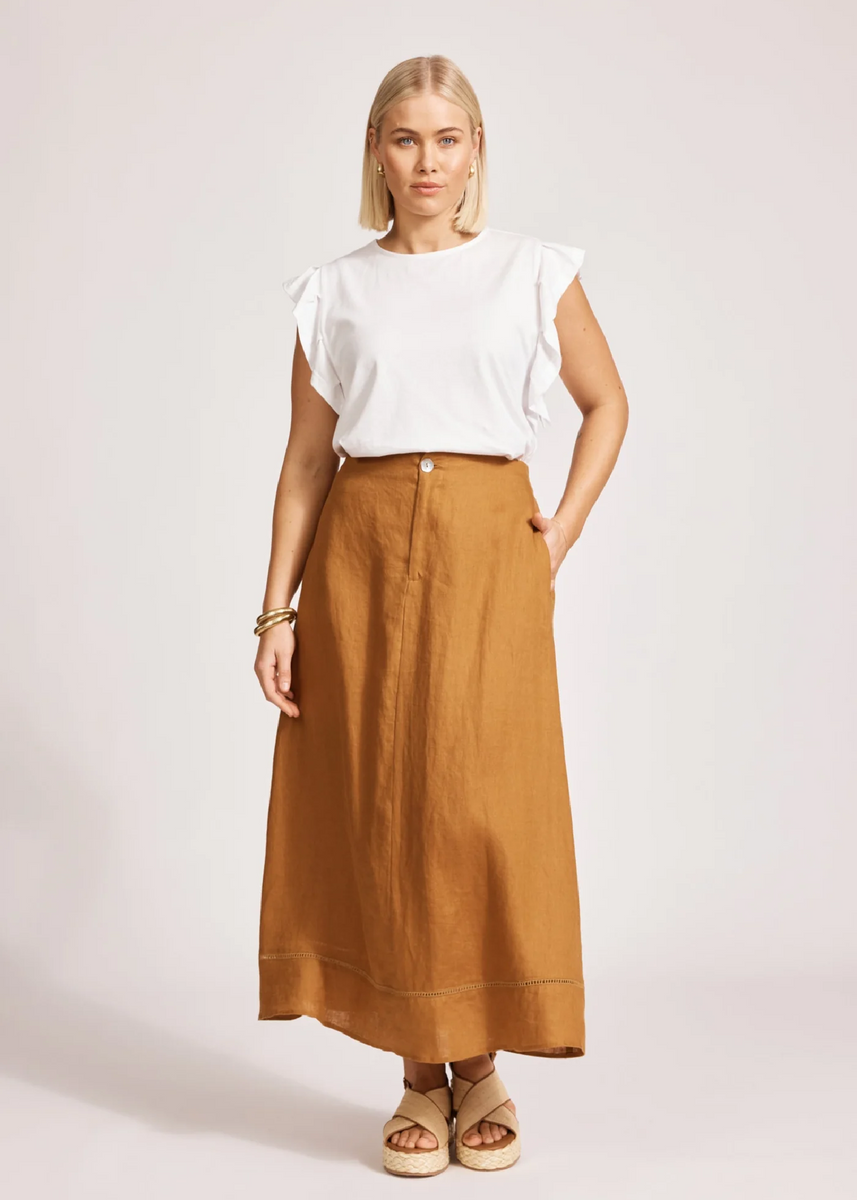 MIRAMAR MAXI SKIRT - CARAMEL