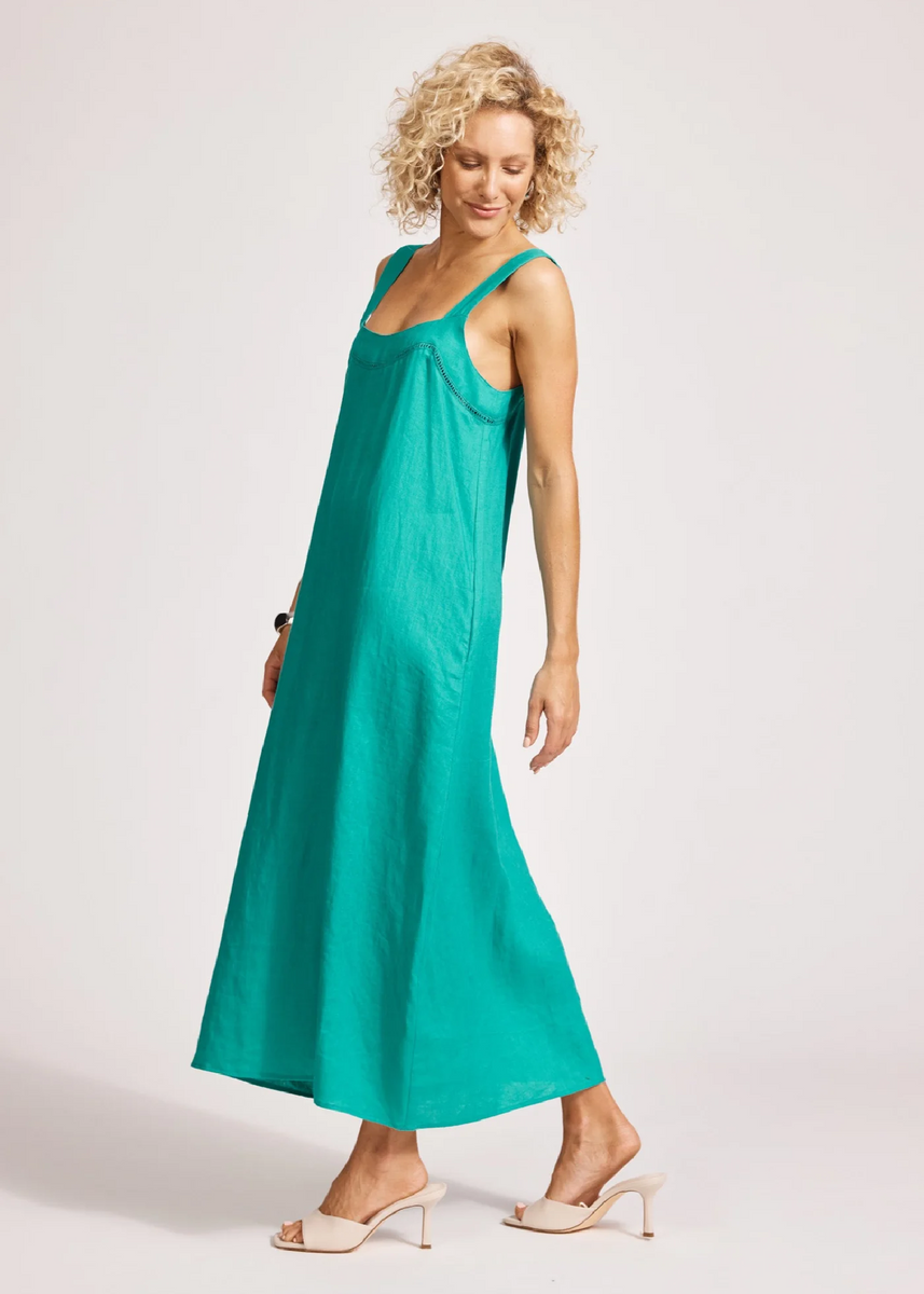 MIRAMAR TANK MAXI DRESS - LAGOON