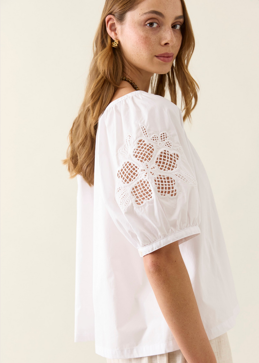NILSA BUTTON TOP - LOTUS