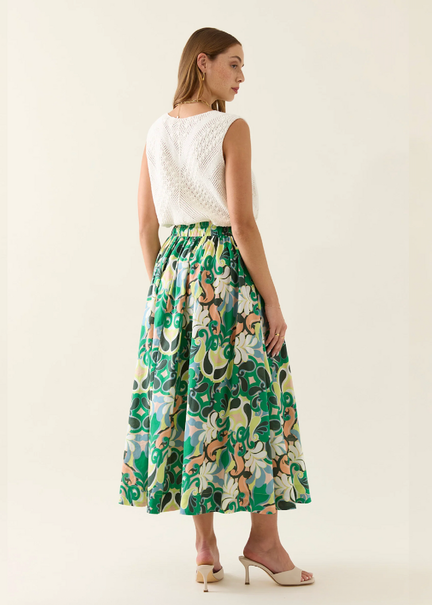 AURORA MAXI SKIRT - PAISLEY