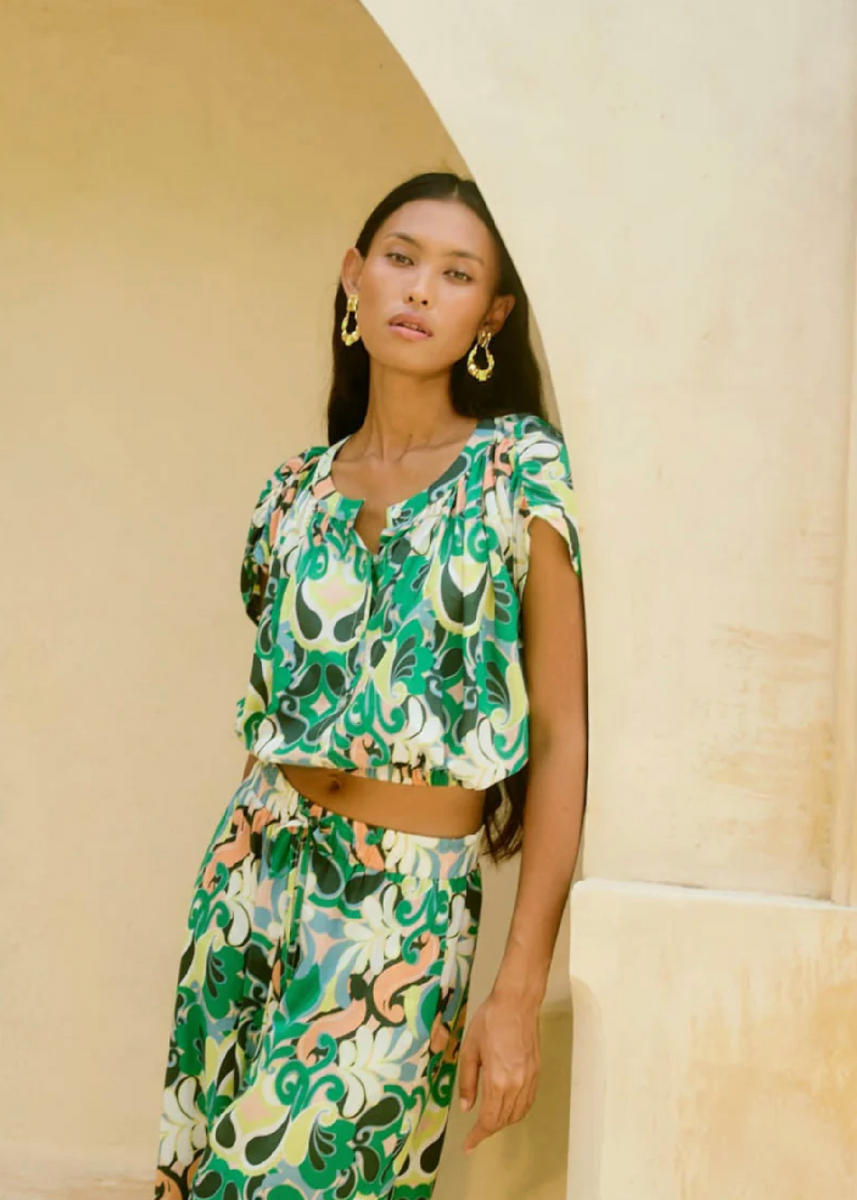 AURORA REVERSIBLE CROP TOP - PAISLEY