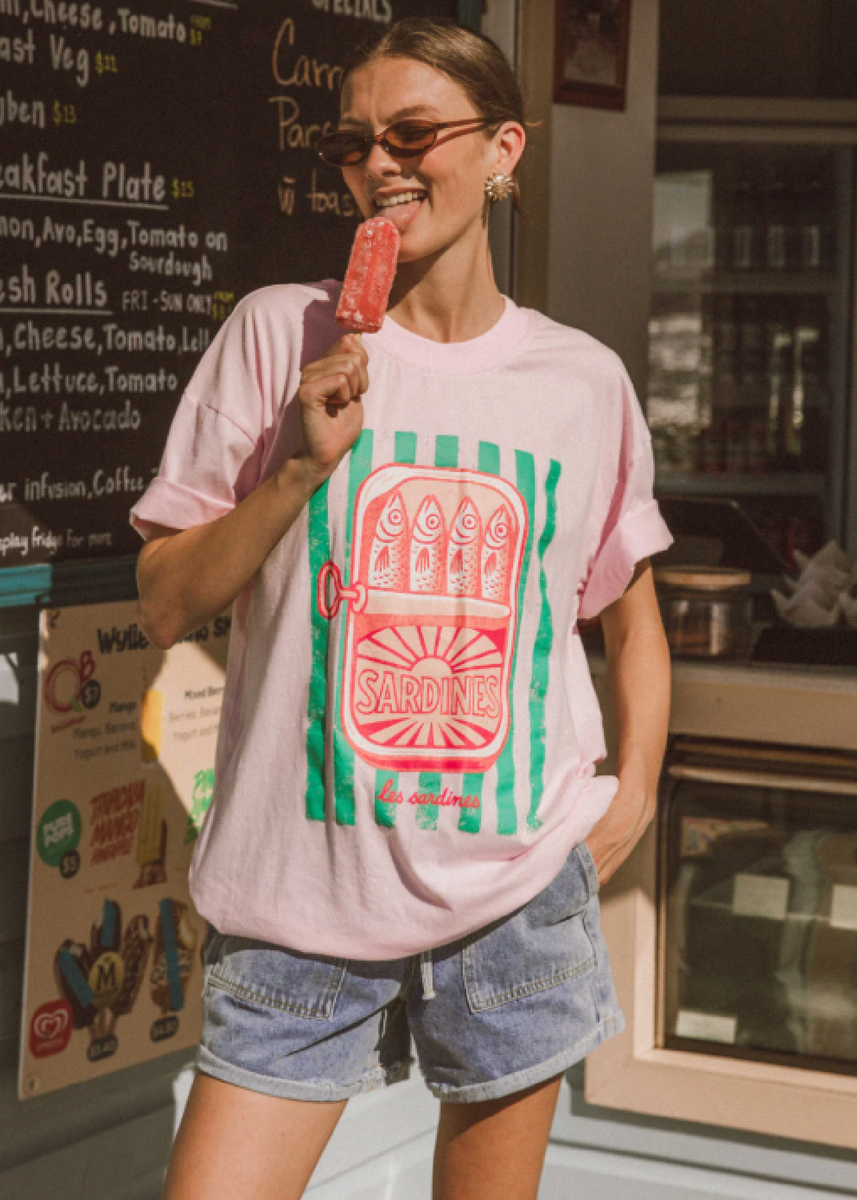 SARDINES PINK TEE