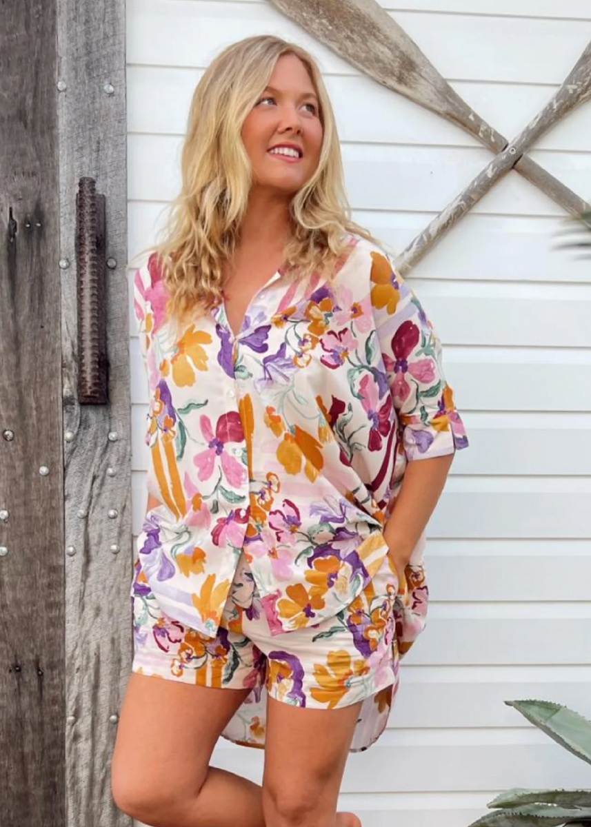 RIVER SHIRT - SWEET LILLY PRINT