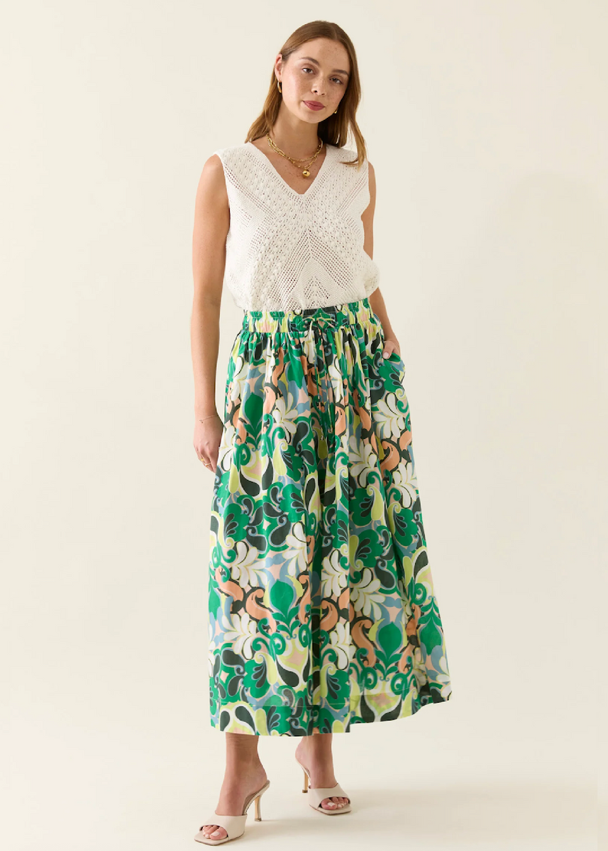 AURORA MAXI SKIRT - PAISLEY