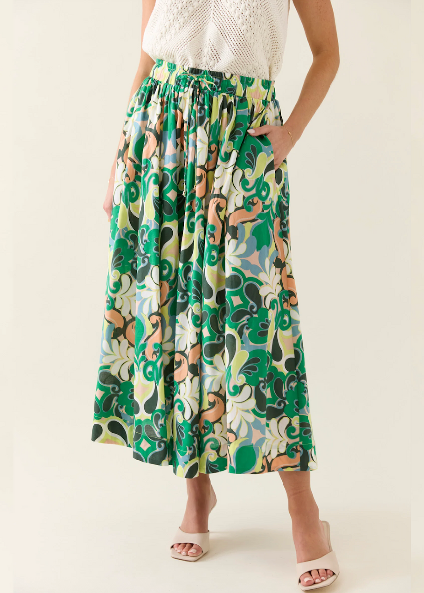 AURORA MAXI SKIRT - PAISLEY