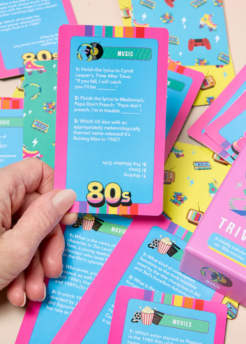 80'S TRIVIA CARDS