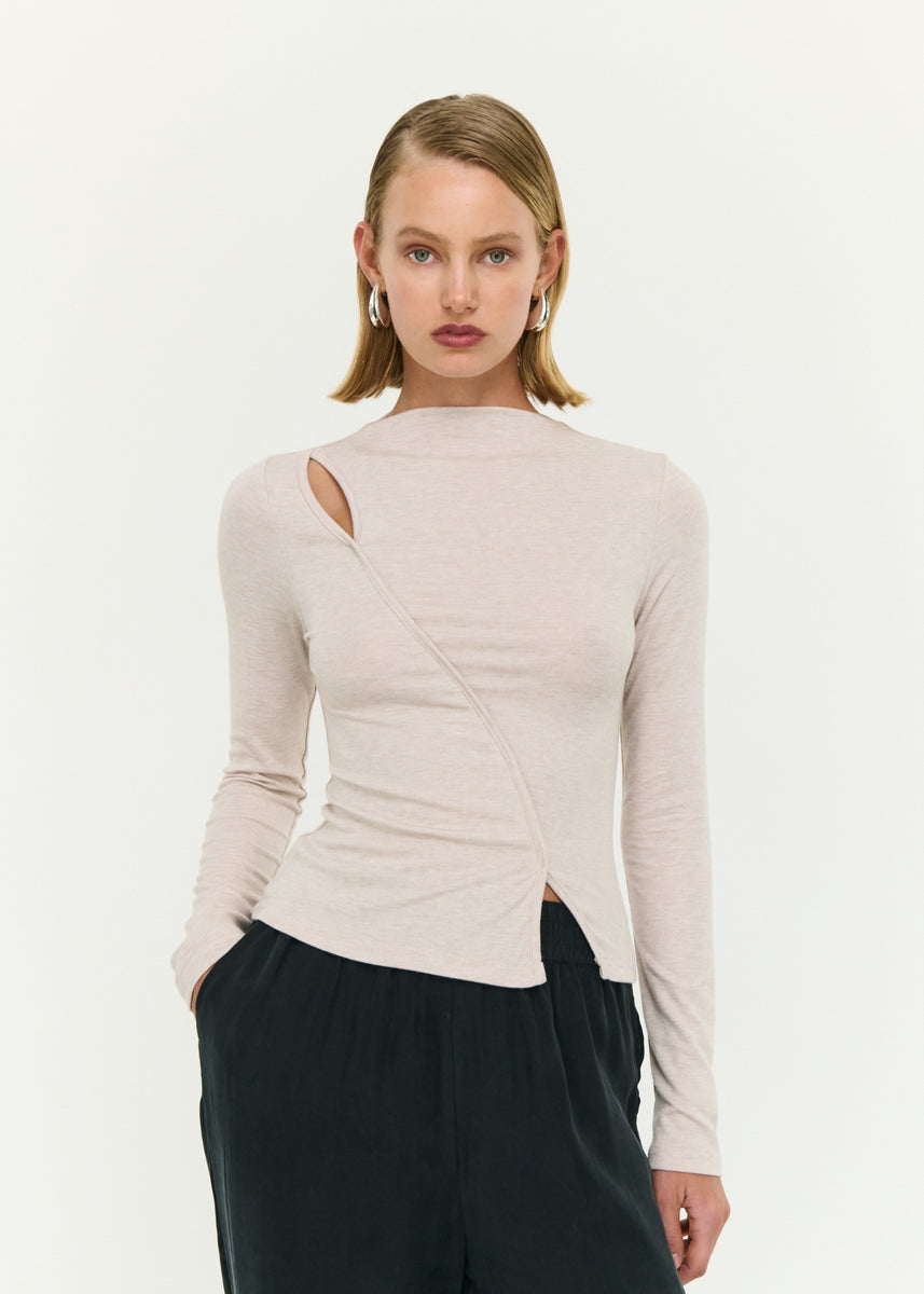 ALEXI ASYMMETRICAL DETAIL TOP