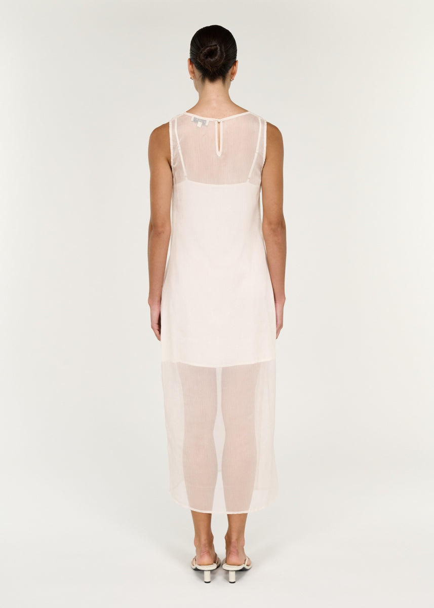ARIA SHEER LAYERED MIDI DRESS