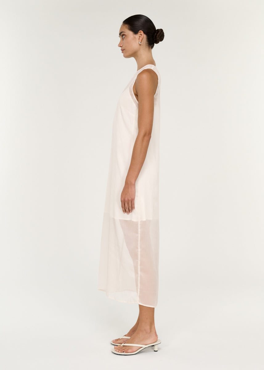 ARIA SHEER LAYERED MIDI DRESS