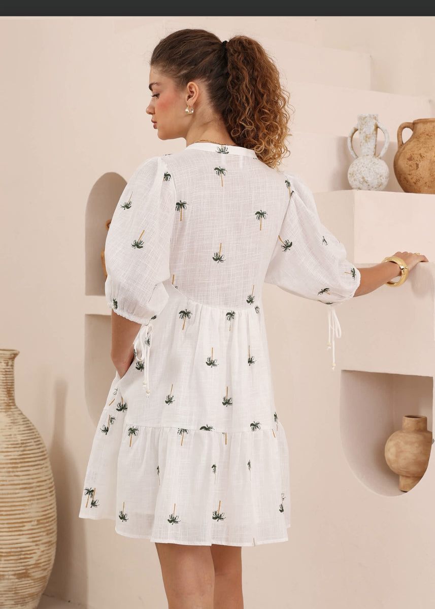 BABYDOLL PALM DRESS