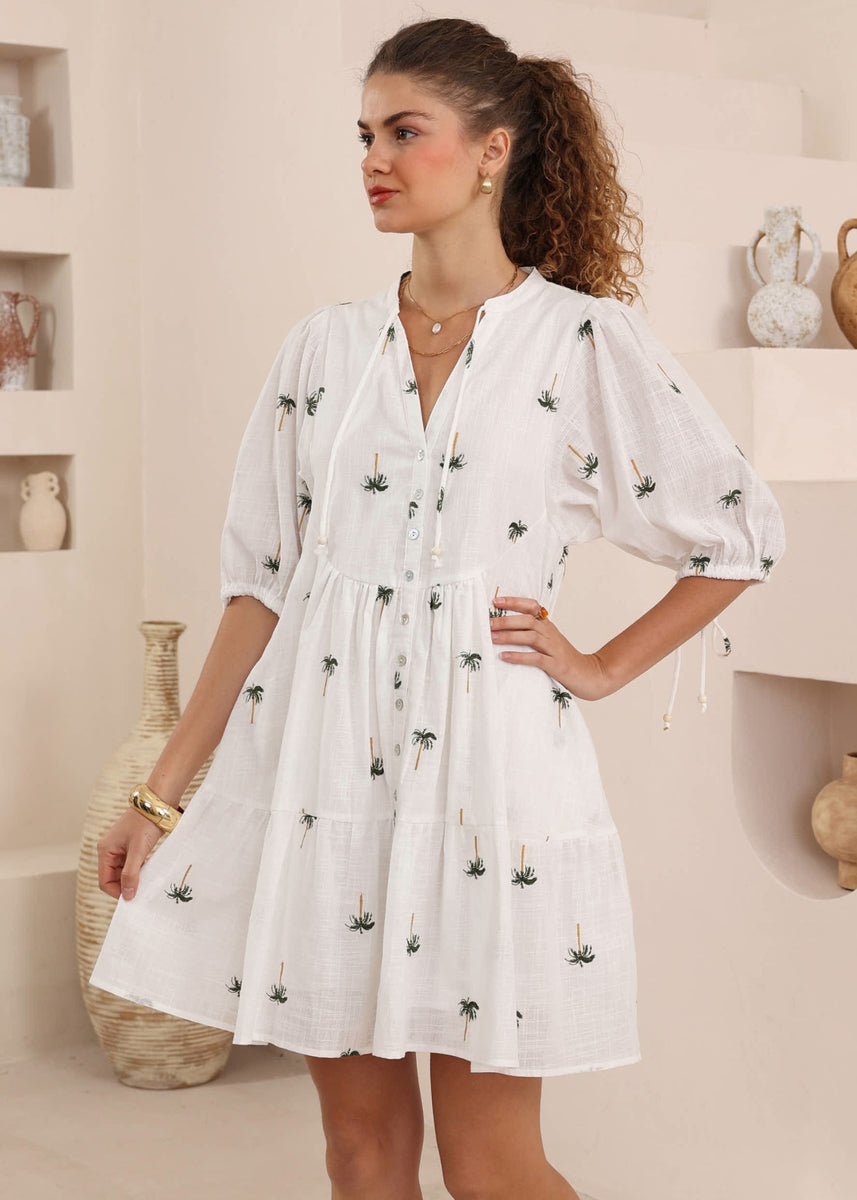 BABYDOLL PALM DRESS