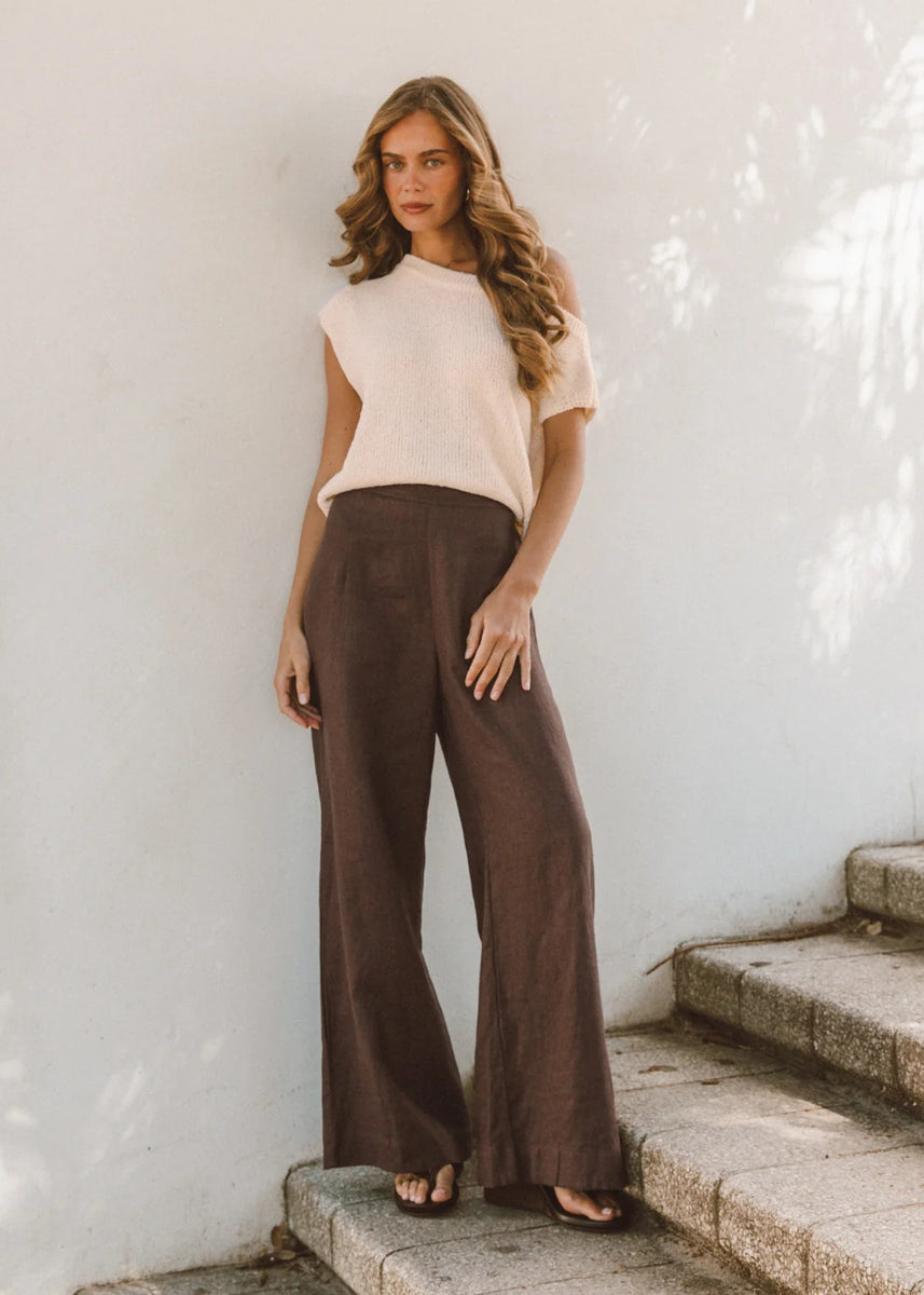 BASILIA PANTS - CHOCOLATE