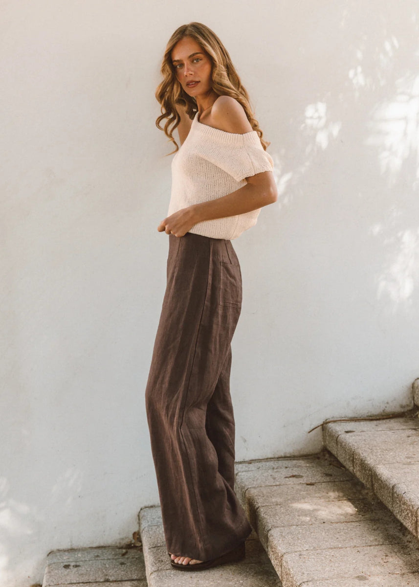 BASILIA PANTS - CHOCOLATE