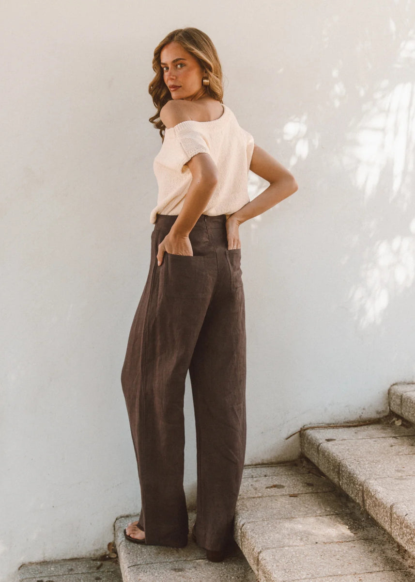 BASILIA PANTS - CHOCOLATE