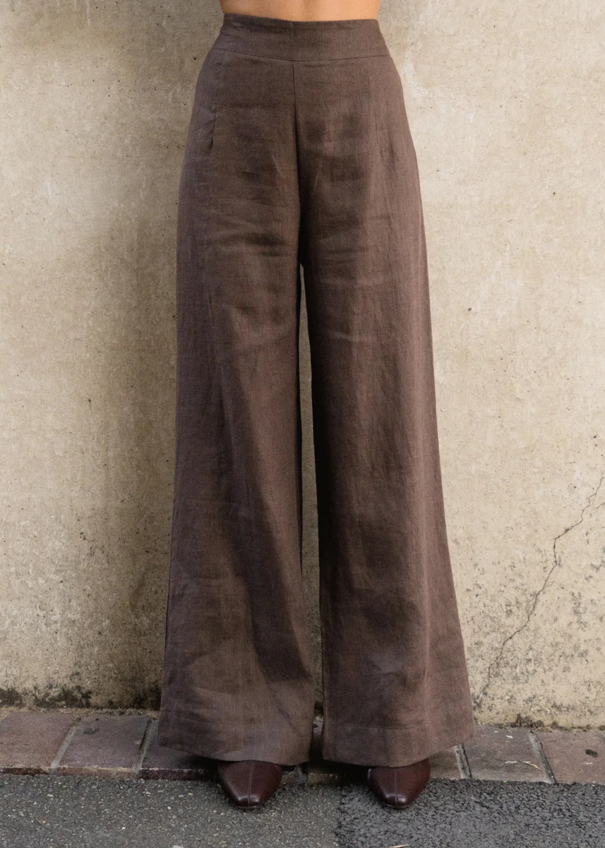BASILIA PANTS - CHOCOLATE