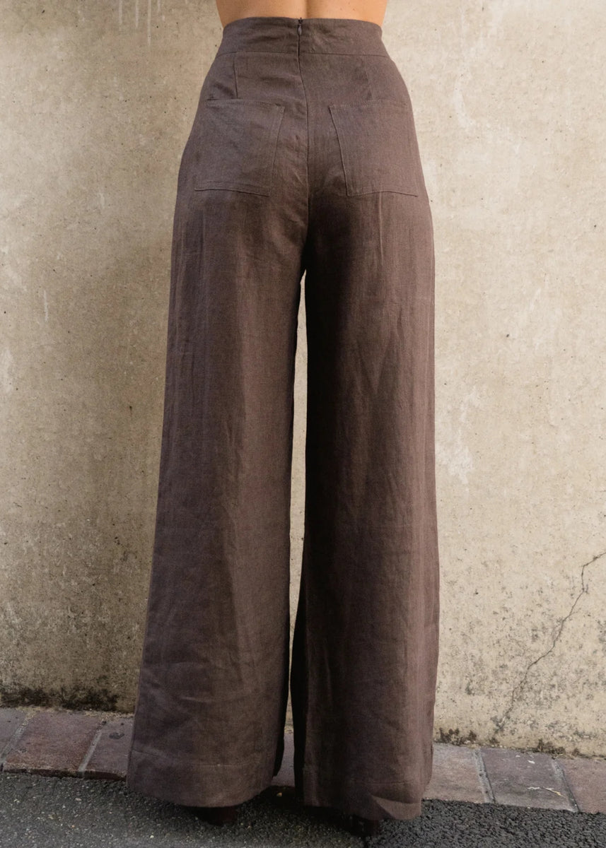 BASILIA PANTS - CHOCOLATE
