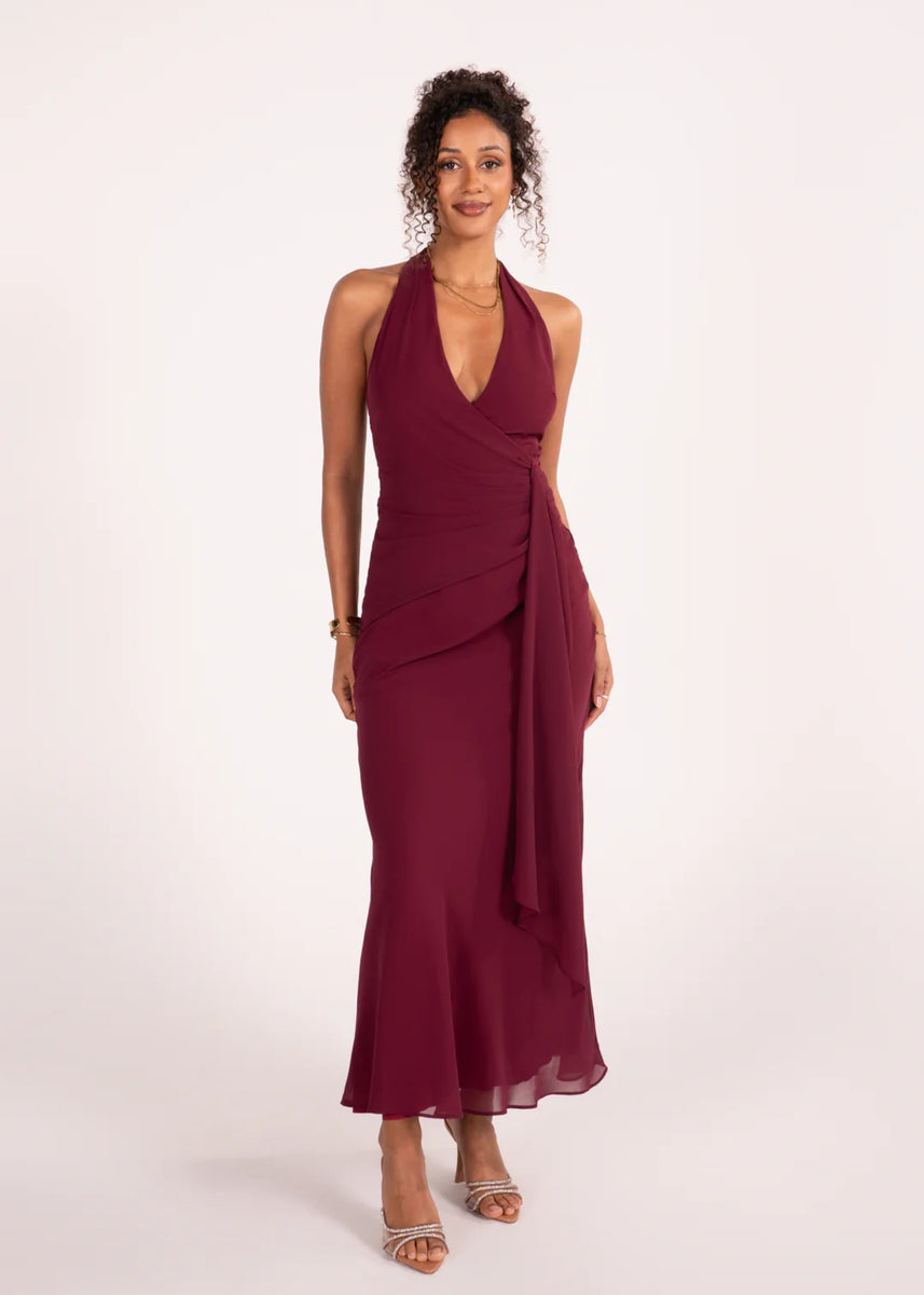 EFFIE DRESS - MERLOT