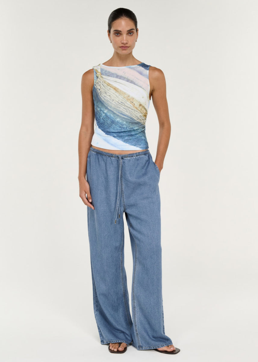 ZELIE MESH TWIST TOP