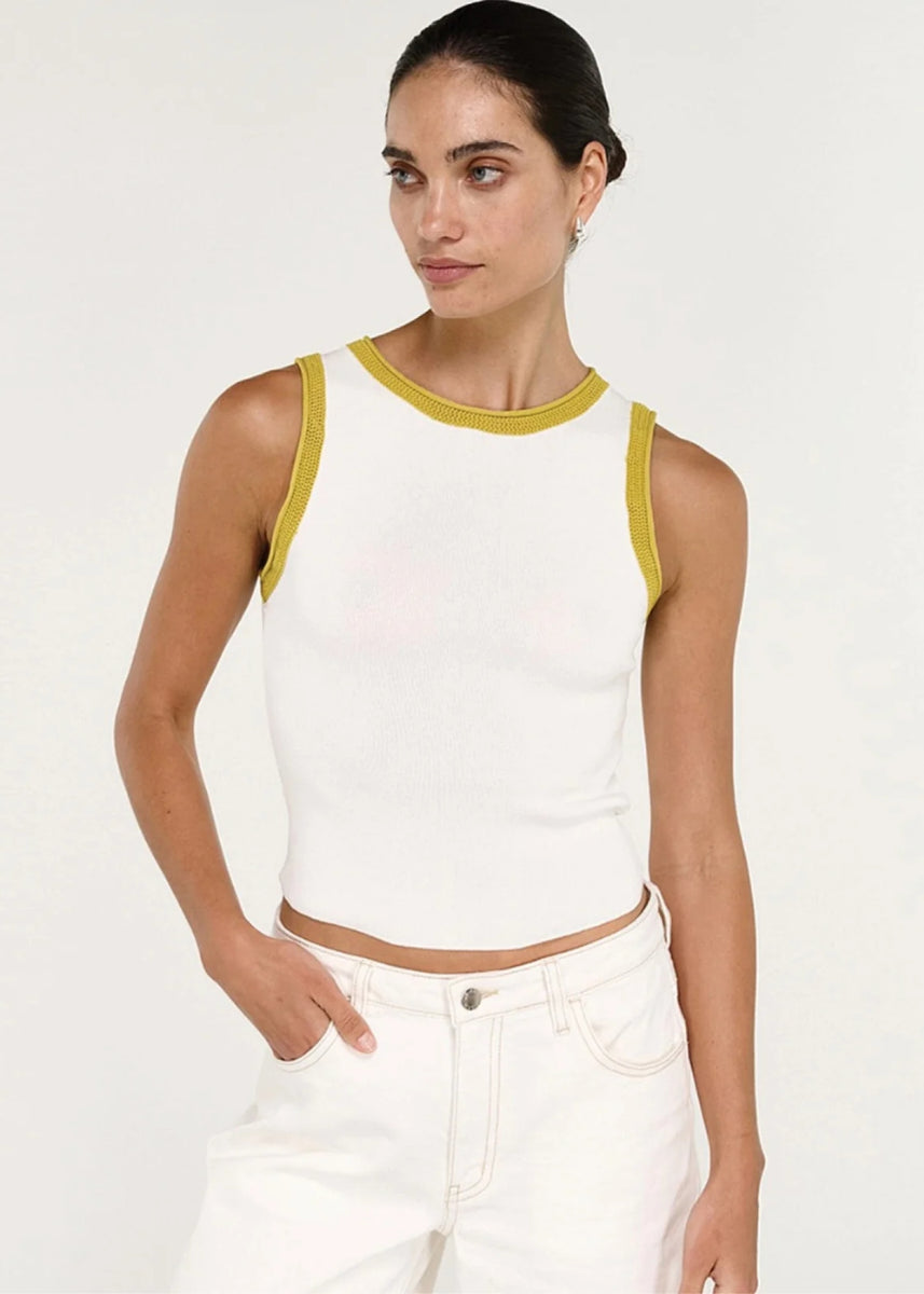 NOEMI CONTRAST KNIT TANK