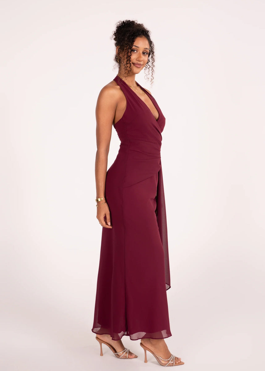 EFFIE DRESS - MERLOT