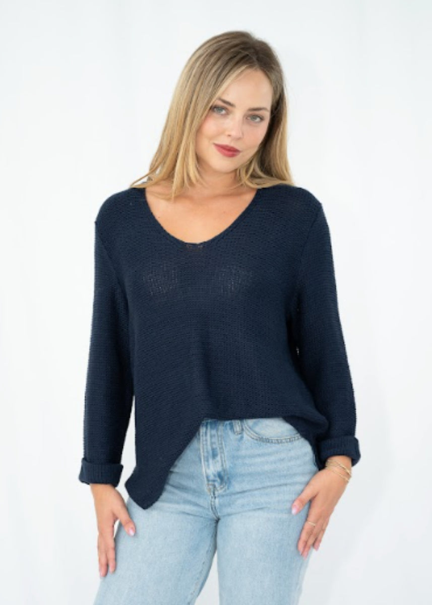 LANA KNIT JUMPER - NAVY