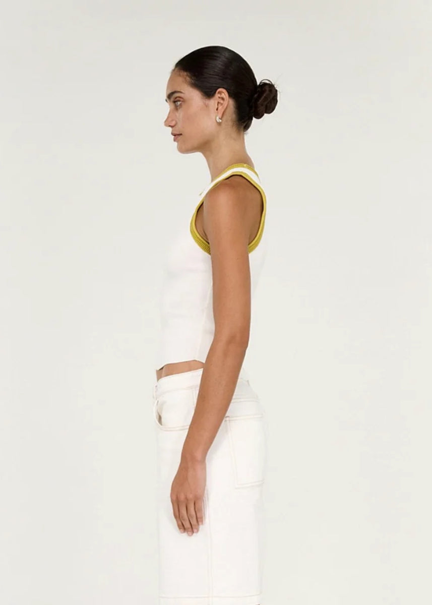 NOEMI CONTRAST KNIT TANK