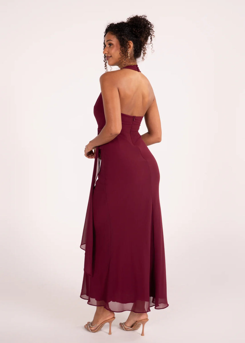 EFFIE DRESS - MERLOT
