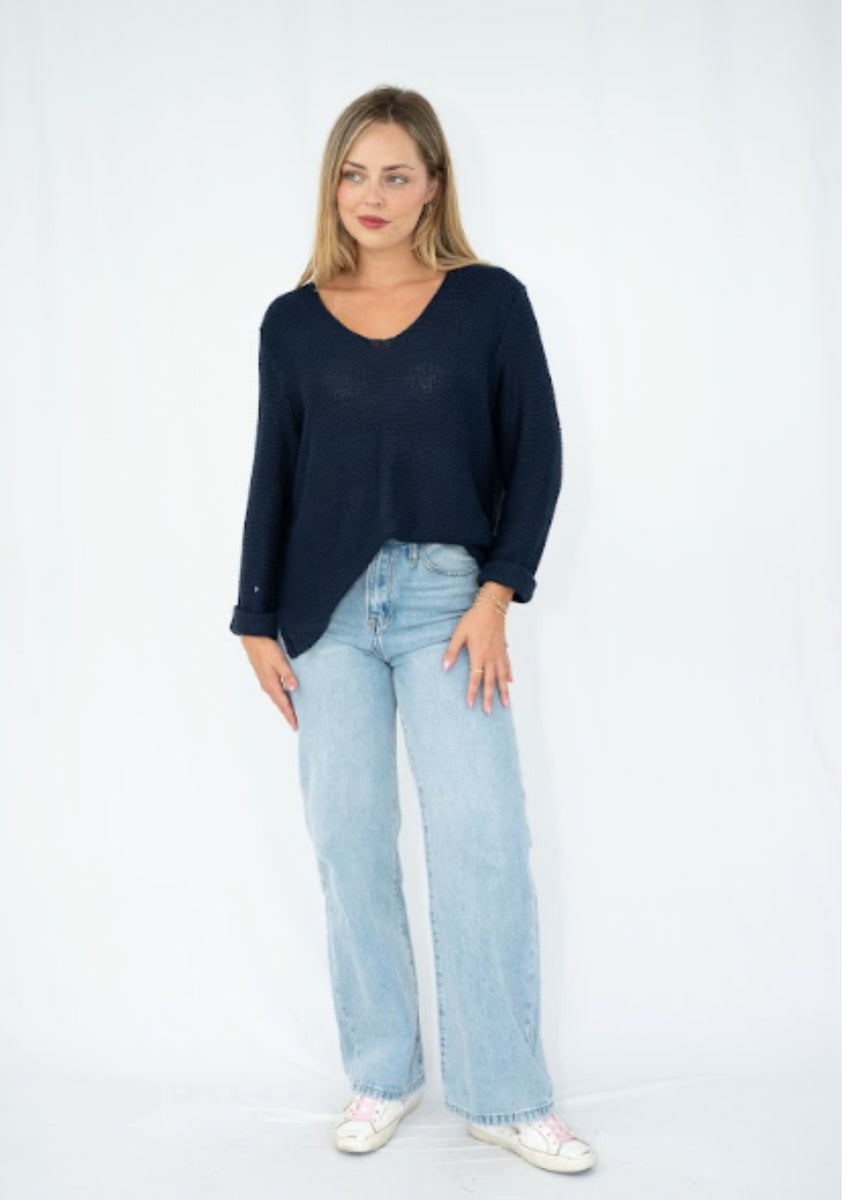 LANA KNIT JUMPER - NAVY