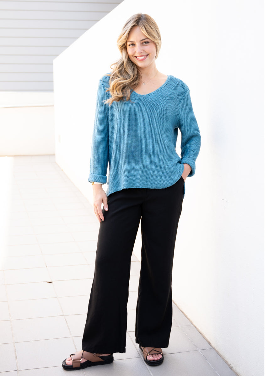 LANA KNIT JUMPER - PETROL