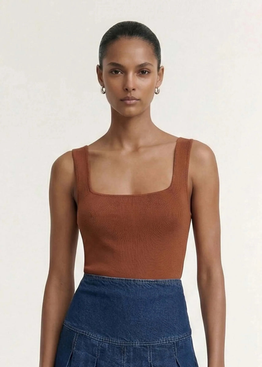 LOAM SQUARE NECK TANK
