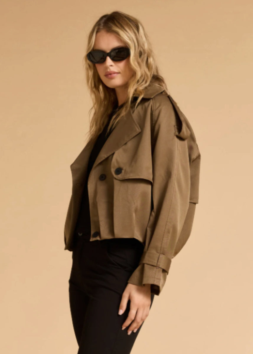 LENNOX CROP TRENCH COAT
