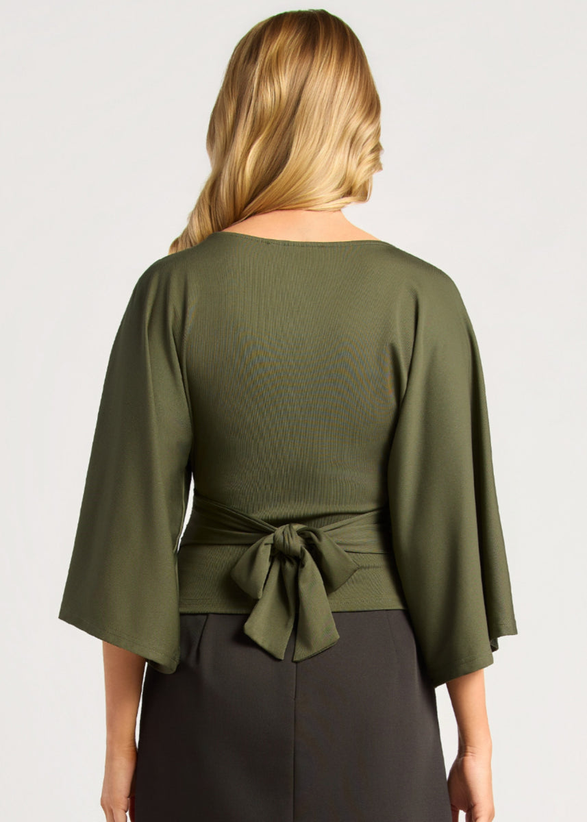 ANNE TOP - DARK OLIVE