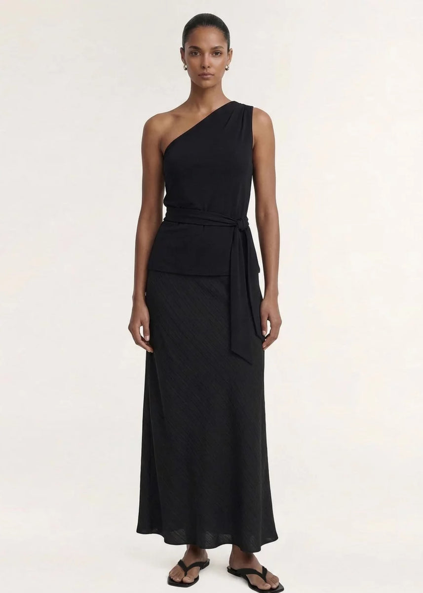 ZARA ONE SHOULDER TIE TOP