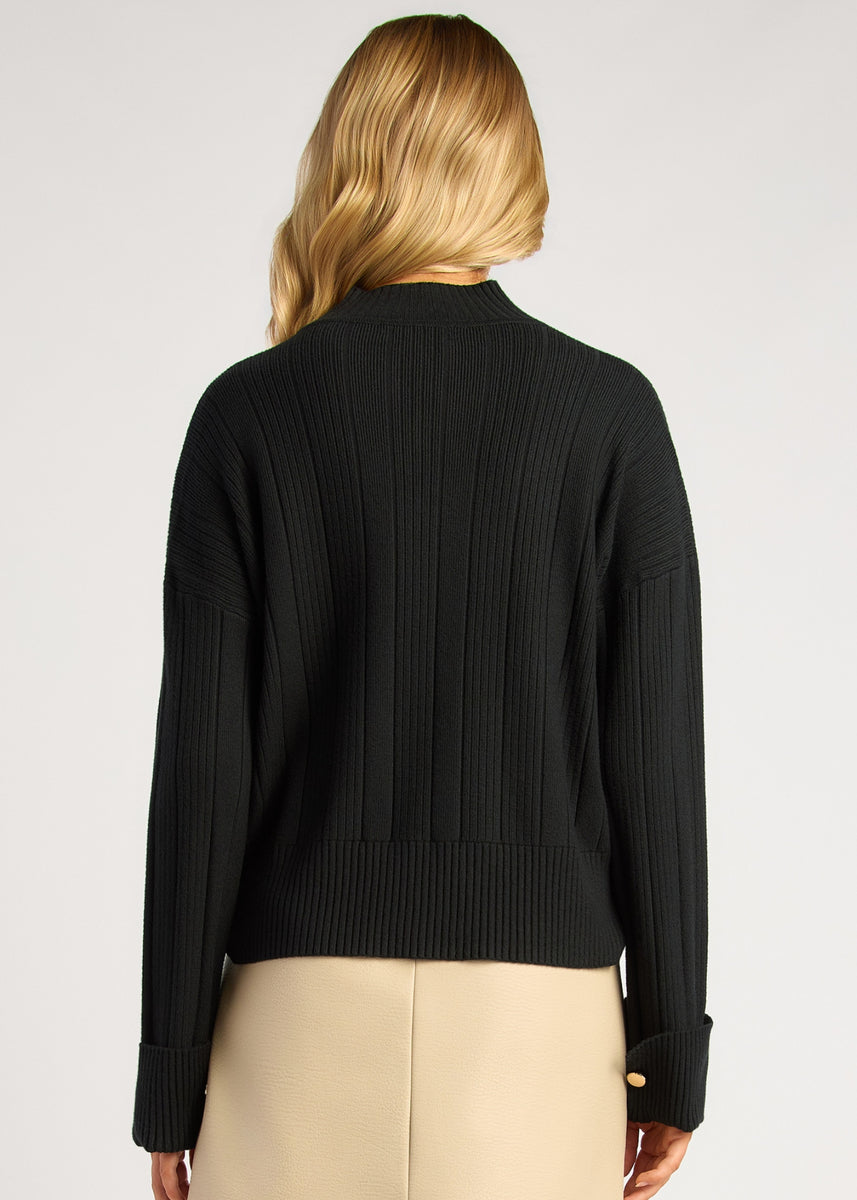 ADDY KNIT TOP - BLACK
