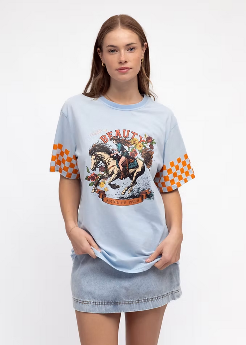 SADDLE UP BEAUTY TEE